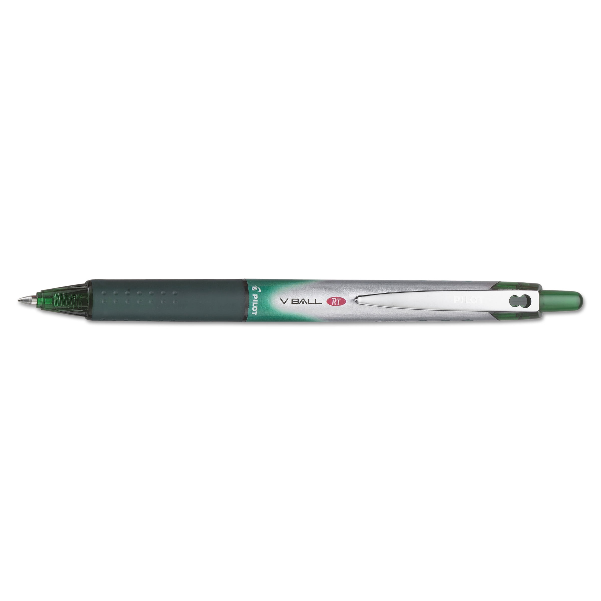 Pilot VBall RT Liquid Ink Retractable Roller Ball Pen, Green Ink, .7mm, Dozen
