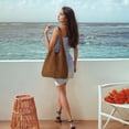 thumbnail image 2 of Women's Hollow Knit Shoulder Handbag, Oversized Lightweight Woven Tote Bag for Travel Beach Shopping Everyday Use, 2 of 4