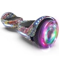 thumbnail image 1 of HOVERSTAR Bluetooth Hoverboard, LBW12A Color cromado o monopatín eléctrico de piel impresa con ruedas intermitentes LED, 1 of 5