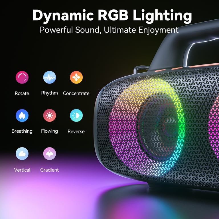 VEATOOL Portable Bluetooth Speaker 80W with RGB Lights photo 5