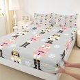 thumbnail image 3 of Castle Fairy Cartoon Nutcracker Girl 3pcs Twin Sheet Sets,Merry Christmas Twin Fitted Sheet,Winter Snowflake Breathable Flat Sheet,Lightweight Room Decor, 3 of 7