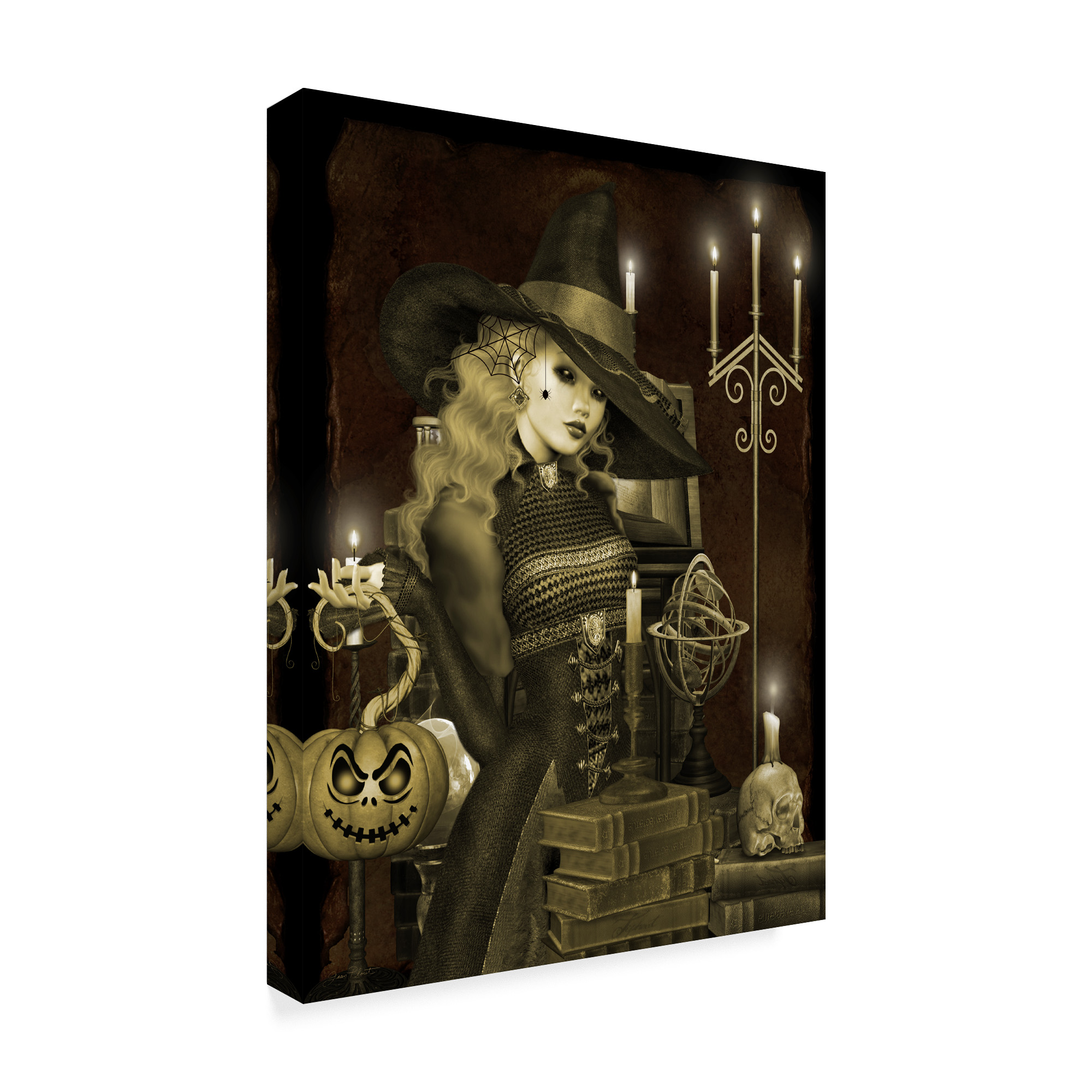 Trademark Fine Art 'Halloween Graveyard 5' Canvas Art by Jean Plout