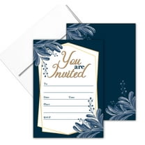 25 Party Invites with Envelopes - Double Sided Formal Invitations - B15212