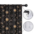 thumbnail image 4 of Blackout Kids Curtains,Black Gold Sun Moon Planet Star Pattern Childrens Insulated Curtains Set Of 2,Bedroom Essentials,Toddler Room Decor 52x63in(132x160cm), 4 of 5