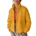 thumbnail image 4 of Breezora Womens Lightweight Packable Puffer Jacket with Zip Warm Winter Short Coat S Size Yellow, 4 of 5