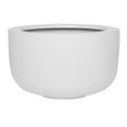 thumbnail image 2 of Pottery Pots USA Inc. Pottery Pots Sunny Fiberstone Indoor Outdoor Modern Round Planter White 17.7" x 17.7" x 10.6", 2 of 5