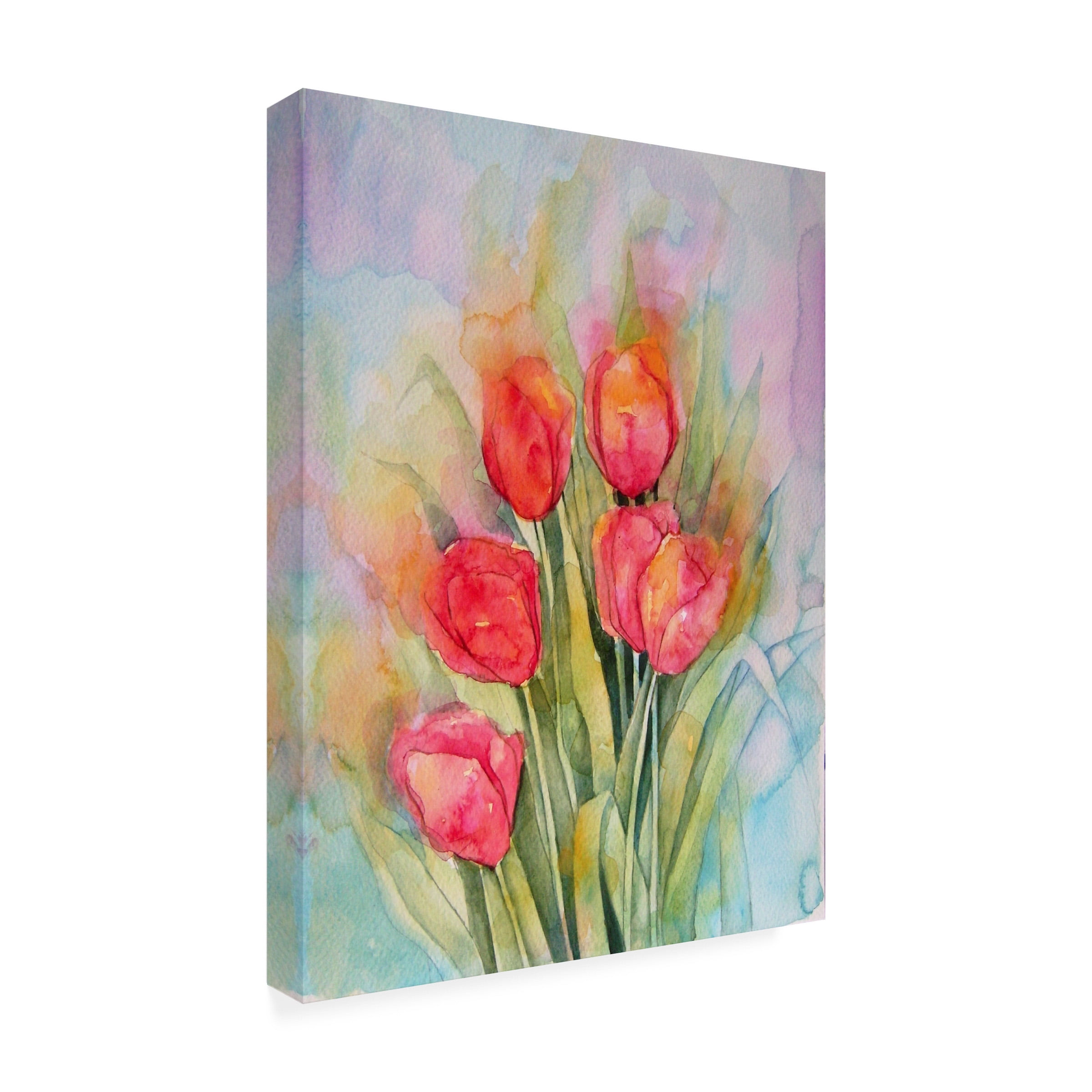 Angie Livingstone 'Vibrant Tulips' Outdoor Canvas 32x24