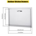 thumbnail image 3 of Puerta de acceso simple 17"x24", acero inoxidable 304 para cocina exterior, resistente al clima, 3 of 8
