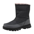 thumbnail image 2 of Winter Warm Snow Boots for Women Plus Size Solid Color Flat Casual Short Snow Boots Shoes, 2 of 8