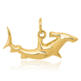 thumbnail image 3 of 14K Solid Yellow Gold Hammerhead Shark Necklace Chain Pendant Charm, 3 of 8