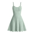 thumbnail image 5 of Hugcore Night Dress for Women Sleepwear, Cute Night Gowns for Women Sleeveless Cami Sleep Dress Loungewear Soft Chemise Nighties Tank Nightgowns for Women Light Green L, 5 of 7