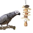 thumbnail image 2 of 3pcs Parrot Chewing Wood Toy Bird Hanging Foraging Toy Natural Wooden Parrots Chewing Toy, 2 of 9