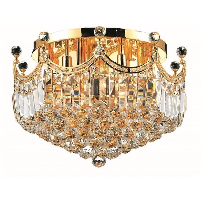 Elegant Lighting Corona 20" 9 Light Elegant Crystal Flush Mount
