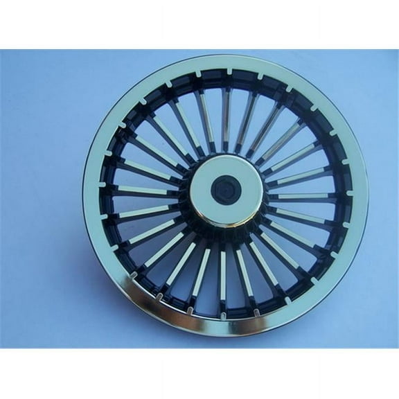 Stenten Golf Cart Accessories WC1206 Wheel Cover Turbine Blk- Gold