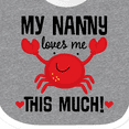 thumbnail image 4 of Inktastic Nanny Loves Me Grandson Boys or Girls Baby Bib, 4 of 4