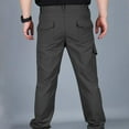 thumbnail image 3 of SDNall Men Elastic Waist Casual Multi-pocket Sports Trousers Pants, 3 of 9