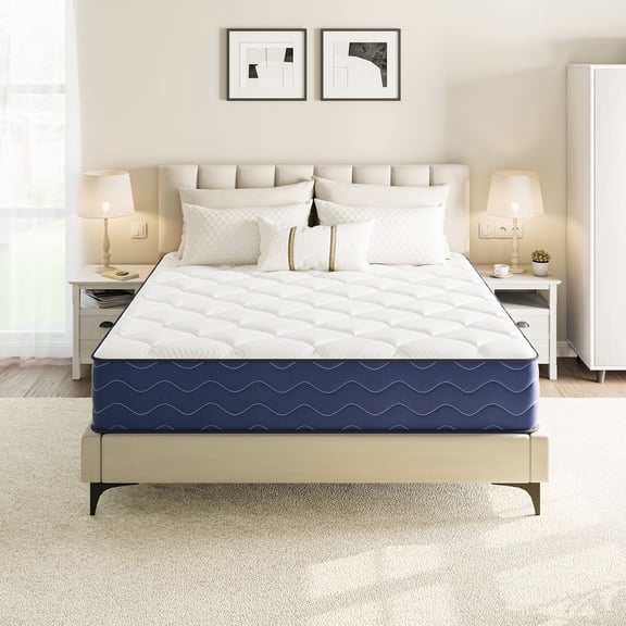 Babo Care Hybrid Queen Mattress, 12 inch Pocketed Coils & Memory Foam, Firm Support, Motion Isolation, Cool & Breathable, CertiPUR-US Certified