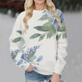 thumbnail image 2 of CNKOO Women Long Sleeve Sweatshirt Print O Neck Loose Pullover Autumn Sweatshirt Tops, 2 of 4