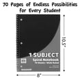 thumbnail image 5 of Trailmaker Bulk Notebooks (50 Pack), One Subject Notebooks Wide Ruled, 140 Pages (70 Sheets),Spiral Bulk Notebooks for Kids, School Supplies, Journaling, Note Taking, Students, and Work, 5 of 12