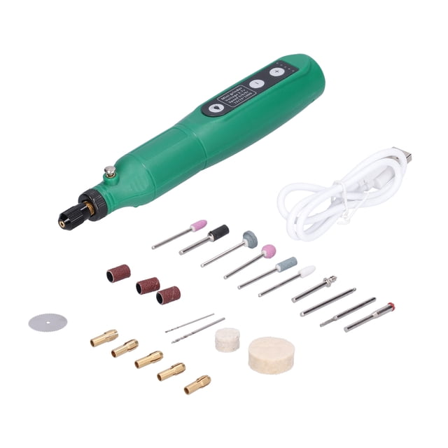 Juego de mini Amoladora eléctrica Sincero 202 Carga USB inalámbrica Verde DC3.7V