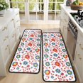 thumbnail image 4 of Kitchen Rugs Sets Of 2,Pioneer Flower Floral Print Pattern Anti Fatigue Kitchen Mat Rugs Non Slip Washable,Decorative Kitchen Floor Mats for Kitchen,Sink,Laundry,17X47 Inch, 4 of 5