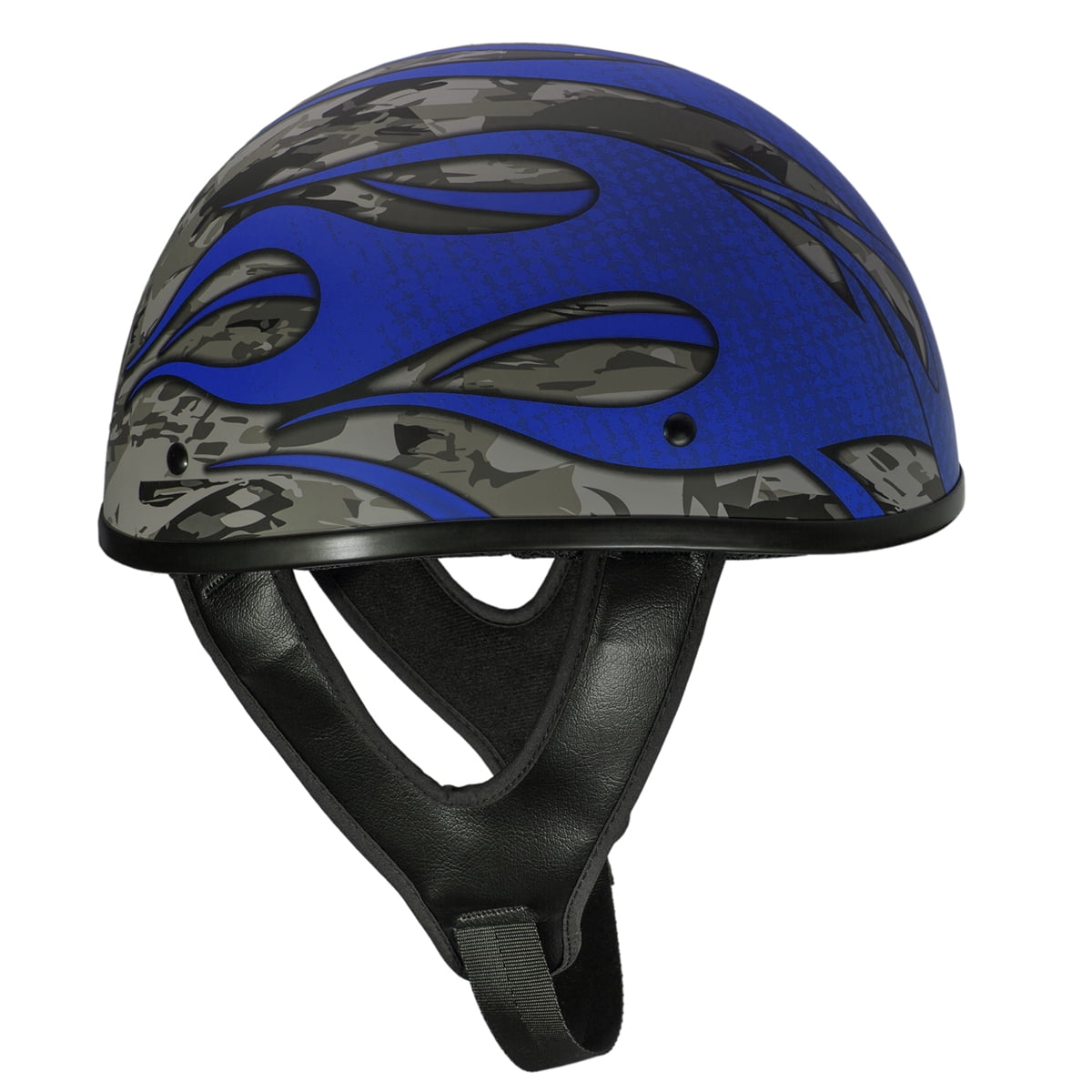 Fulmer, (1)3013022, Adult Shorty Motorcycle Helmet - DOT Approved - 301 TAC - Blaze Blue, S