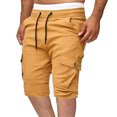 thumbnail image 4 of Men'S Workwear Shorts Slim Fit Multi Pocket Zipper Straight Leg Pants Casual Sports Shorts , Cargo Drawstring Lightweight Classic Shorts, 4 of 7