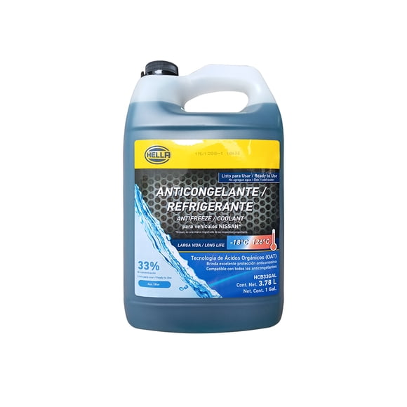 Anticongelante Hella 33% Azul 1Gl (3.78L) Listo Para Usar