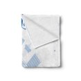 thumbnail image 2 of Las Vegas Soft Flannel Fleece Blanket, Buildings Urban City Love Themed Composition with Las Vegas Lettering and Birds, Cozy Plush for Indoor and Outdoor Use, 70" x 90", Blue White, by Ambesonne, 2 of 5