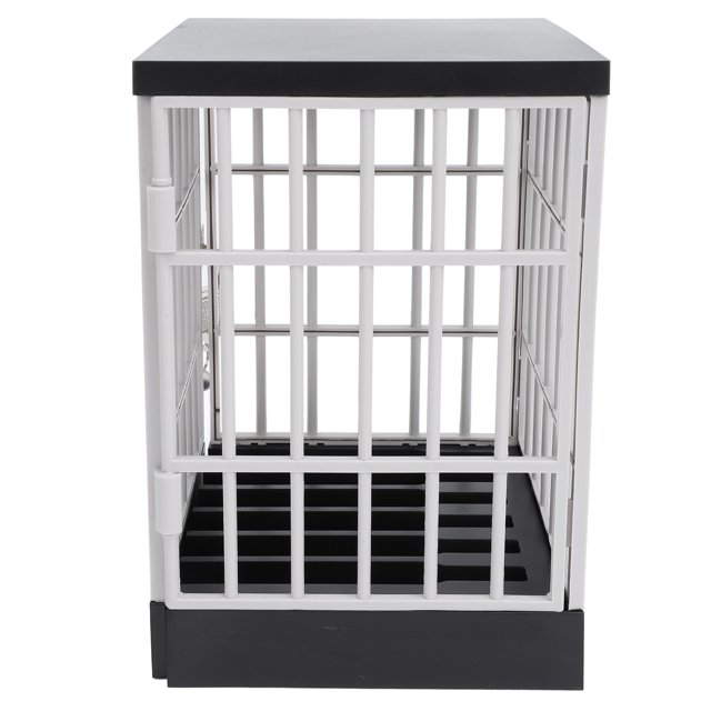 Mobile Phone Prison, Plastic Cell Phone Jail Lock Box for Promoting Discipline, Lockable Phone Cage with 2 Mini Keys for Home Office Classroom Party, Locking Away Up to Six Phones