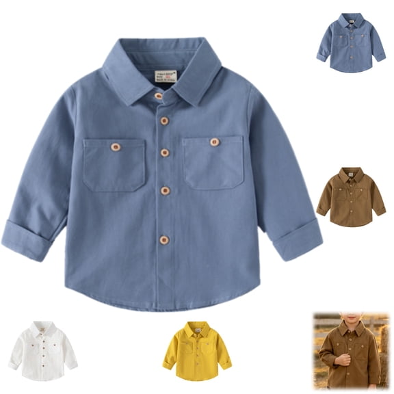 YOUYEDIAN Button Down Shirts for Boys Fashion Long Sleeve Shirts Casual Collared Tops