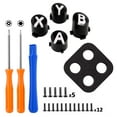 thumbnail image 3 of eXtremeRate Replacement Custom ABXY Action Buttons , Three-Tone Black & Clear with White Classic Symbols A B X Y Keys for Xbox One S/X, Elite Series 2 & 1 Wireless Controller, 3 of 7