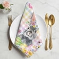 thumbnail image 2 of Easter Bunny Cloth Napkins, Spring Colorful Eggs Flower Branch Plaid Washable and Reusable Dinner Napkins Set of 4, Table Napkin for Kitchen Party Birthday Wedding Hotel Housewarming 20"x20", 2 of 9