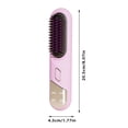 thumbnail image 3 of Cordless Hair Straightening Brush with LCD Display, USB Rechargeable 4 Temperature Settings, Portable Wireless Straightener Comb for All Hair Types Women Travel Home Styling Tool，Pink, 3 of 5