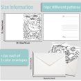 thumbnail image 2 of Ocean Coloring Greeting and Thank You Note Cards 10 Coloring Cards Turtles Seahorses Jellyfish Whales Shells with 5 Colors 10Pcs Envelopes Included (Sea Animal) DIY, 2 of 7