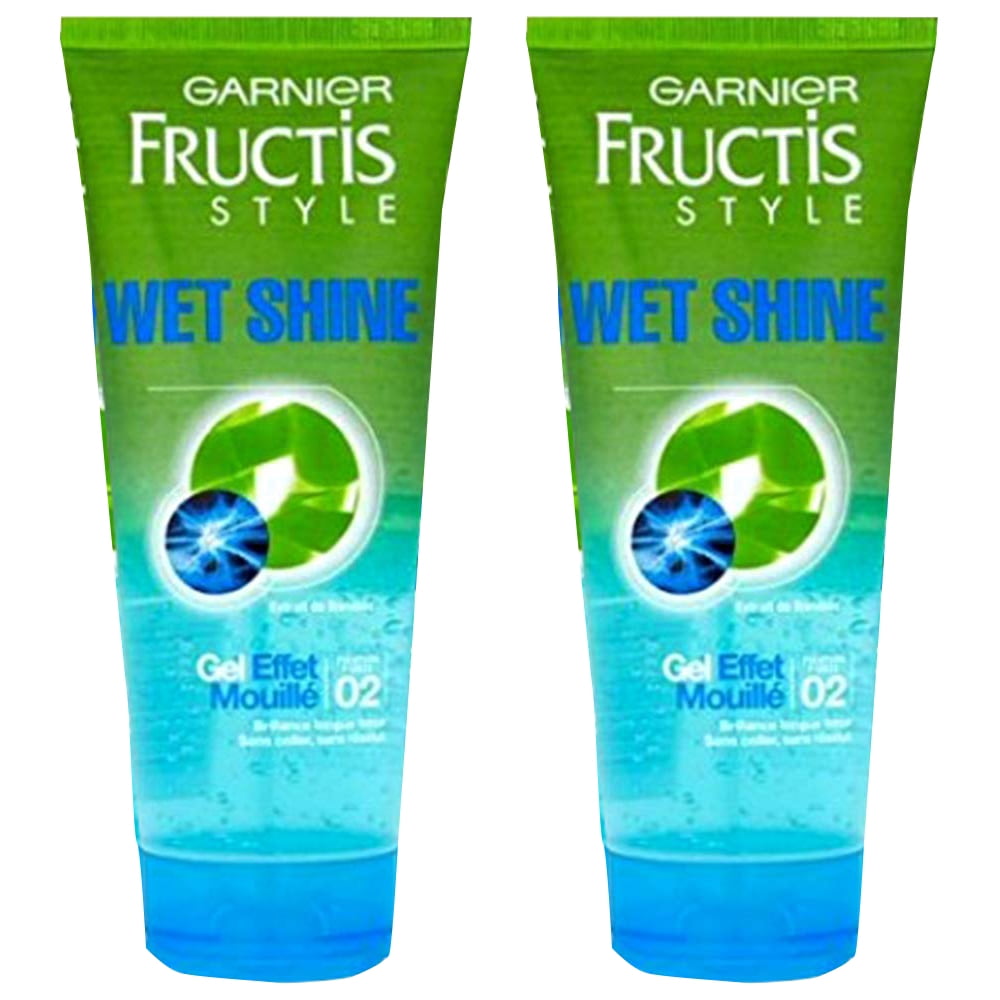 Pack of (2) Garnier Fructis Style Wet Shine Hair Gel, Wet Effect, 6.8 Ounce