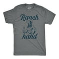 thumbnail image 1 of Mens Ranch Hand T Shirt Funny Farm Rancher Dressing Joke Tee for Guys (Dark Heather Grey - RANCH) - XXL, 1 of 4