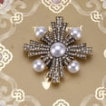 thumbnail image 6 of FRCOLOR Elegant Cross Brooch Pin for Women Made of Metal Perfect for Hats and Decoration Multi Color 2 Inch, 6 of 8