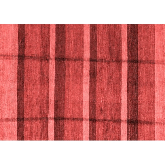 Ahgly Company Indoor Rectangle Abstract Red Modern Area Rugs, 7' x 10'