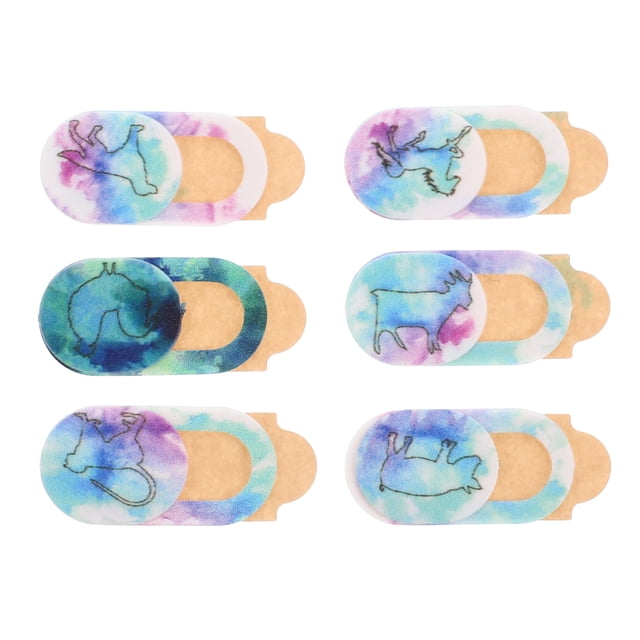 MasteelfCA 6pcs Camera Cover Slide Blocker Animal Theme Pattern Privacy Webcam Covers