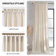 thumbnail image 3 of NICETOWN Velvet Curtains 84 inches Long for Bedroom, Thermal Curtains Solid Heavy Drapes/Window Treatments, Ivory White, 42"x84", 2 Panels, 3 of 8