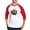 Red/White, variant on CafePress - Pugs Ninja T Shirt - Cotton Baseball Jersey, 3/4 Raglan Sleeve Shirt