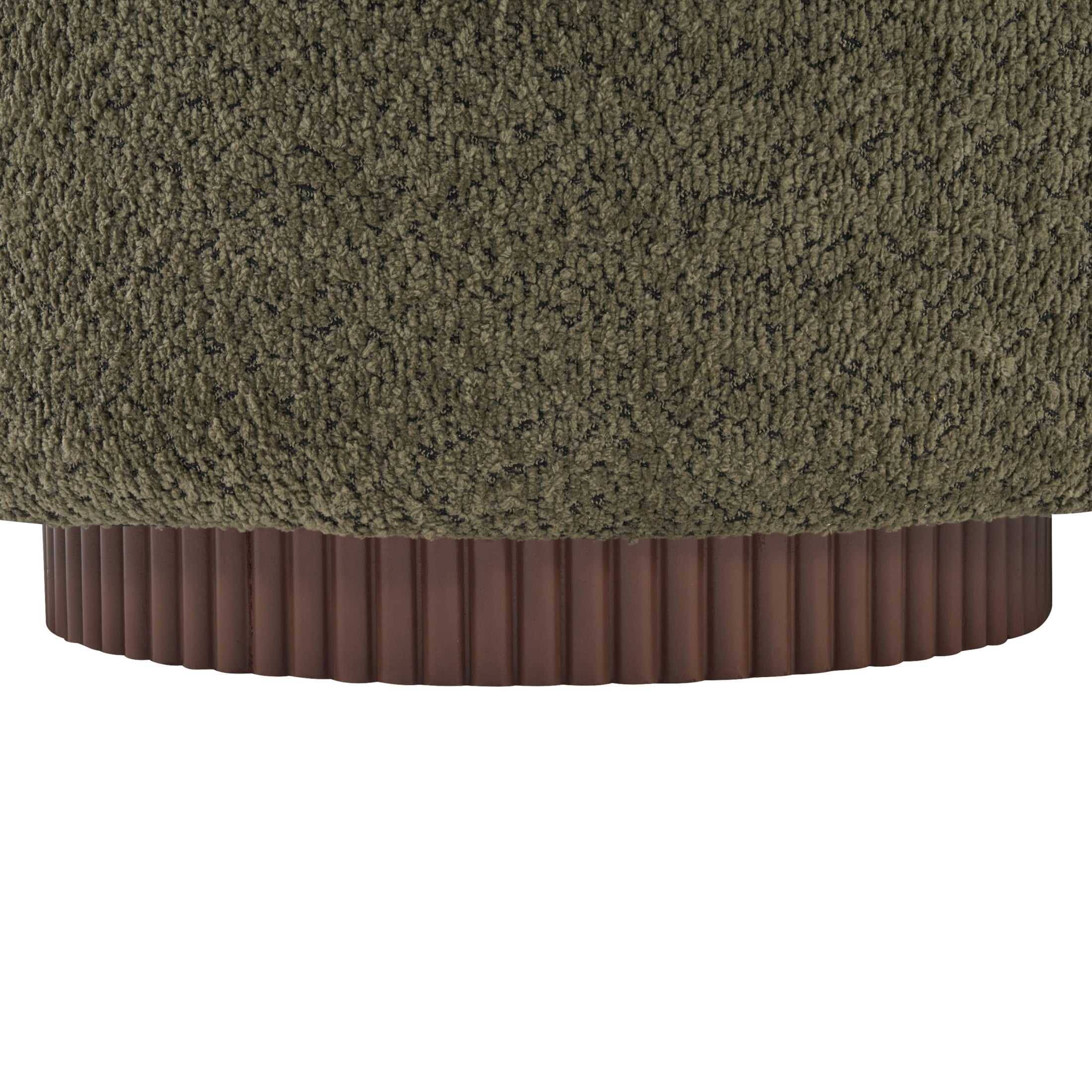 Christopher Knight Home 81.1" Curved Modular Boucle Sofa, 3-Seat Living Room Couch, Olive Green