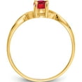 thumbnail image 2 of 14K Yellow Gold Ruby Birthstone Ring (Size 7) Made In India xbr232, 2 of 5