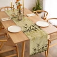 thumbnail image 3 of Vintage Bamboos Table Runner - 60 Inch Long, Kitchen Dining Table Runner Dresser Scarves, Ink Painting Retro Art Rustic Farmhouse Decor for Coffee Tables Wedding Party Banquet, 3 of 8