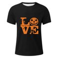 thumbnail image 3 of Landzoo Halloween Men'S T-Shirt Pumpkin Print Short Sleeve Crew Neck Tops Party Casual Men Tees Size 3XL Black, 3 of 4