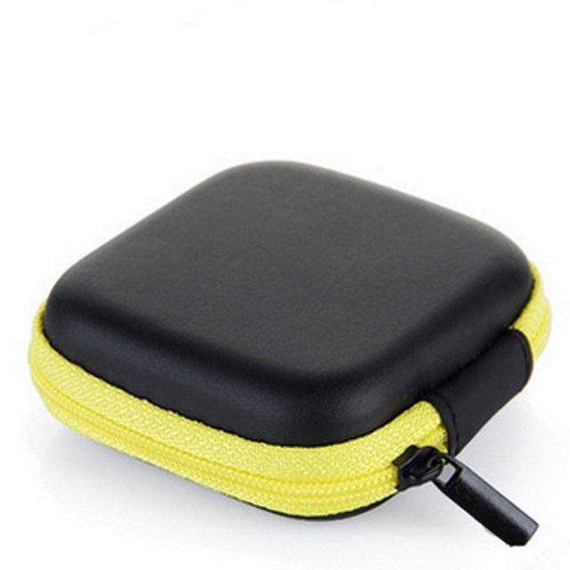 Eva Mini Portable Earphone Bag Coin Purse Headphone Usb Cable Case Storage Box Wallet Carrying Pouch Bag Earphone Accessory 2024 yellow