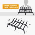 thumbnail image 3 of Rejilla para chimenea MYFIREPLACEDIRECT de acero macizo resistente de 43 cm, 3 of 7