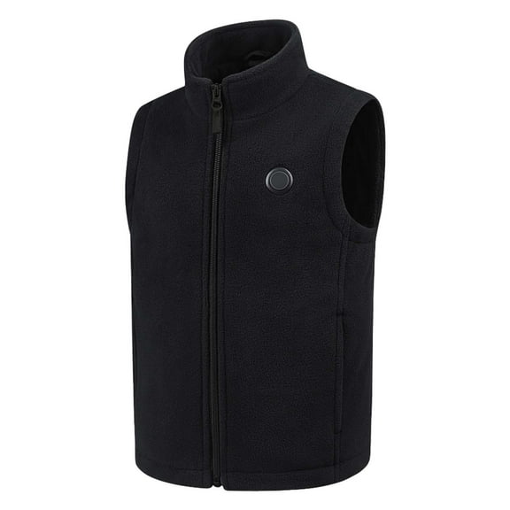 lnmuld Kids Jacket Boys Heated Vest with USB Charging Rechargeable Battery Lined Warm Jacket for Kids Winter Outdoor Activities Thermal Wear Solid Color Size:11-12 Years
