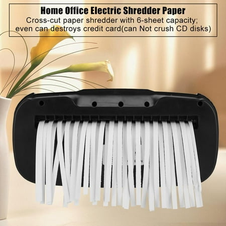 Ejoyous 110V Home Office Electric Shredder for Paper and Credit Card Cross Cut Destroy (US plug), Heavy duty paper shredder, Credit Card